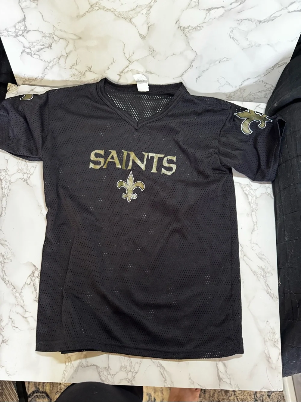 New Orleans Saints Gold & Black Helmet and Apparel Fan Set